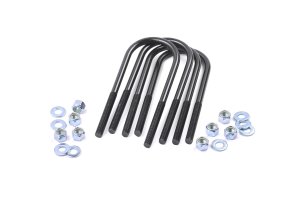 U-Bolt Kit - Rough Country - Round, E-coated - Black